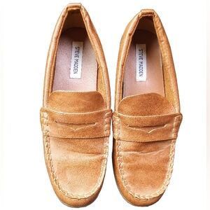 Steve Madden Camel Leather Loafers